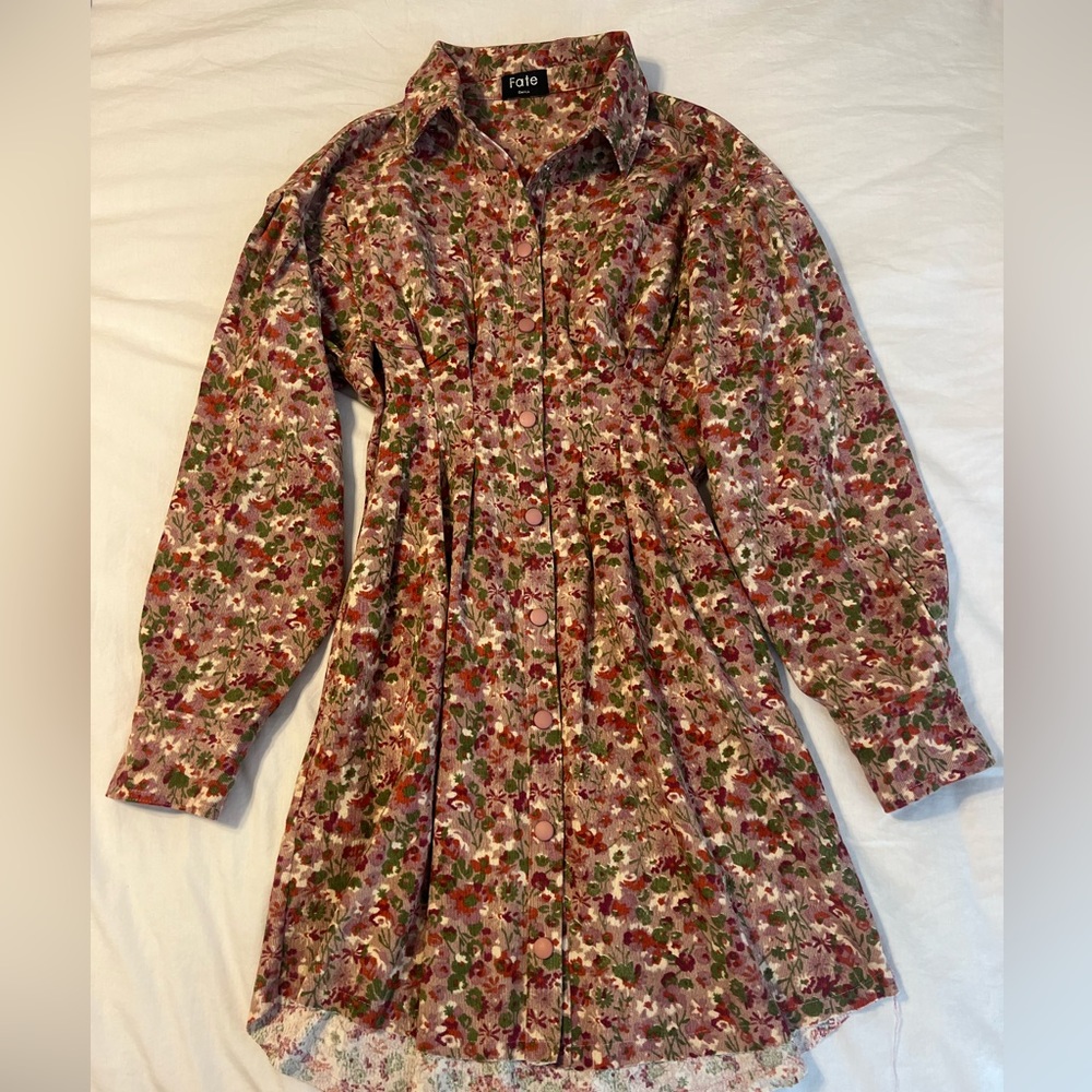 Long sleeve corduroy dress, size S